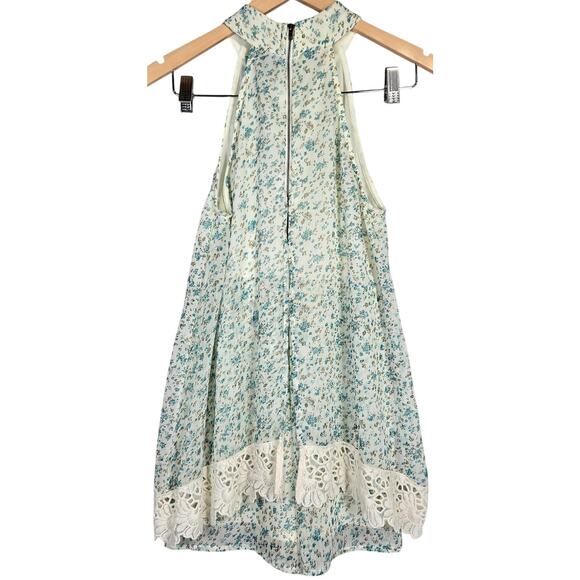 Judith March Floral Halter Back Zip‎ Flowy Romper M - Picture 2 of 9